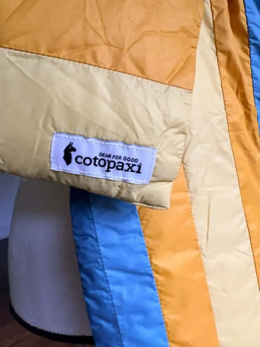 Cotopaxi Fuego Down Scarf Unisex Wheat Stripes New With Tags